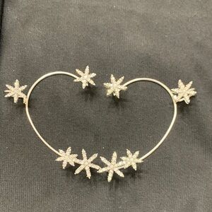 Sparkling Starburst Silver Brooch